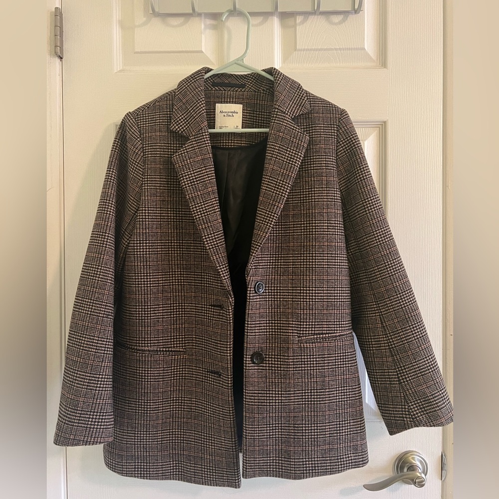 Abercrombie & Fitch Plaid Blazer Coat Size SP